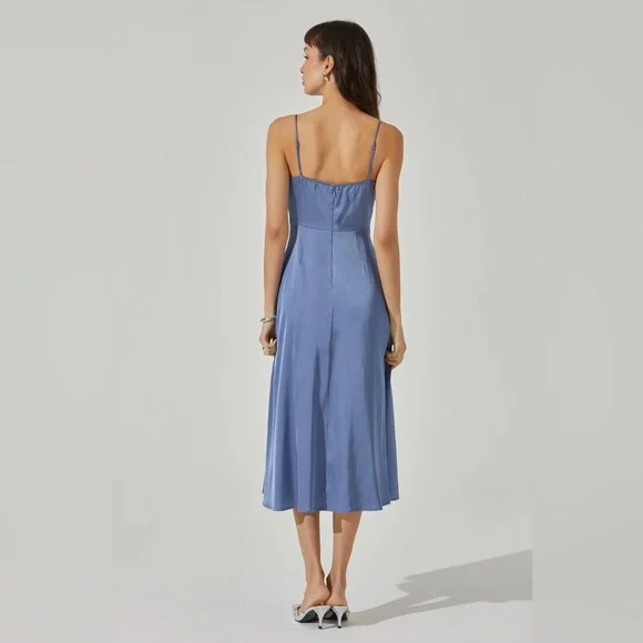 [ASTR THE LABEL] Bustier Satin Midi Dress - Picture 2 of 8